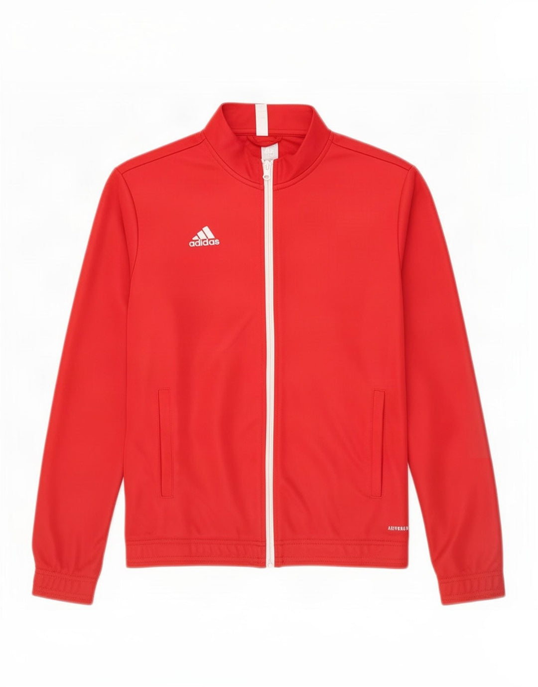 Adidas Womens Aeroready Tracksuit Top Jacket UK 12/14 Medium Red Polyester