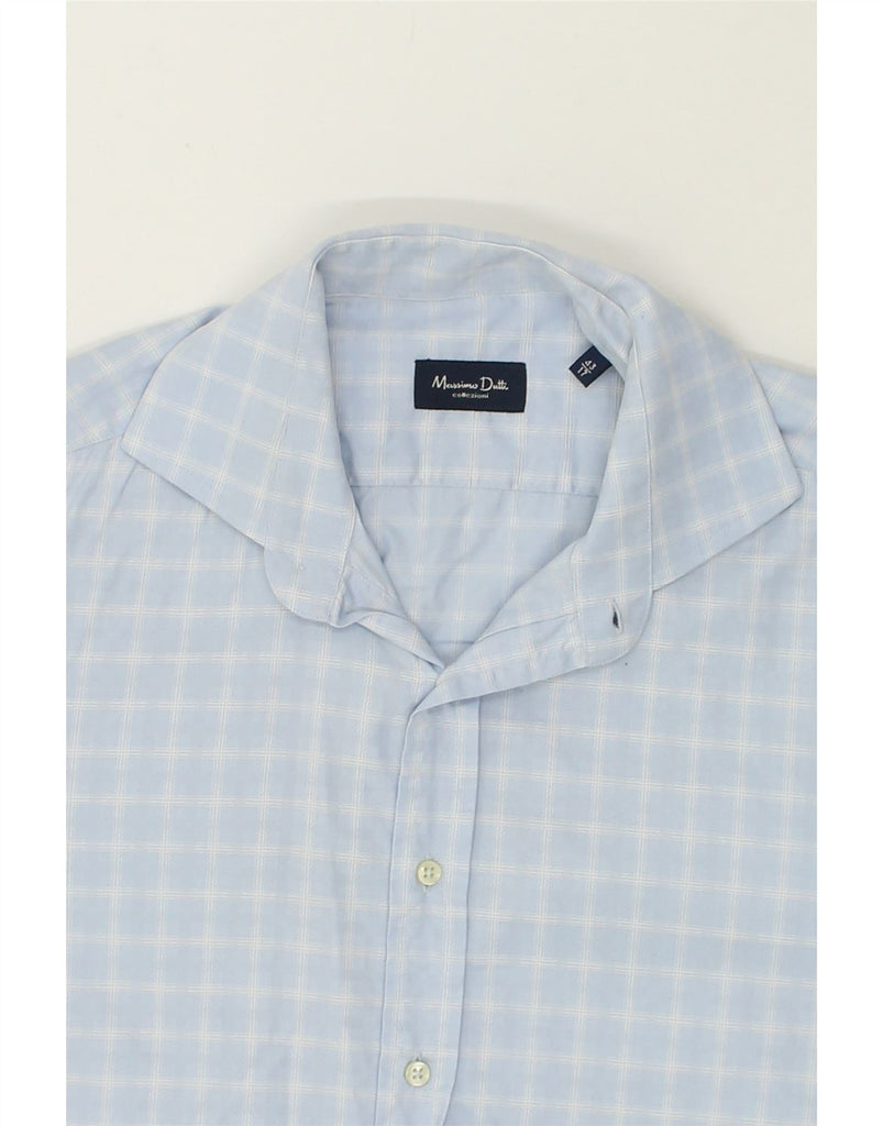 MASSIMO DUTTI Mens Shirt Size 17 43 XL Blue Check Cotton | Vintage Massimo Dutti | Thrift | Second-Hand Massimo Dutti | Used Clothing | Messina Hembry 