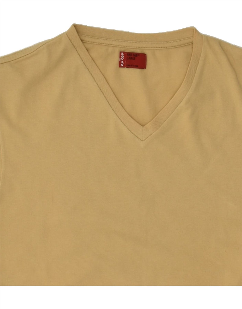 LEVI'S Mens T-Shirt Top Large Beige Cotton | Vintage Levi's | Thrift | Second-Hand Levi's | Used Clothing | Messina Hembry 