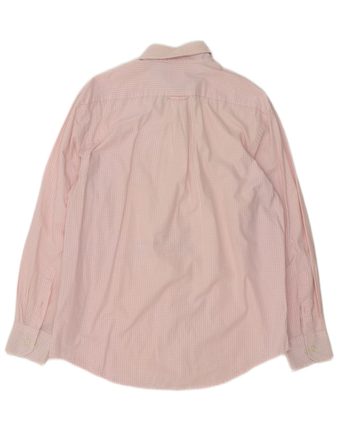 Izod Mens Shirt Medium Pink Gingham Cotton