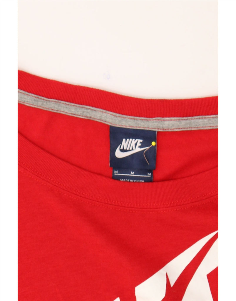 NIKE Womens Crop Graphic T-Shirt Top UK 14 Medium Red Polyester Vintage Nike and Second-Hand Nike from Messina Hembry 