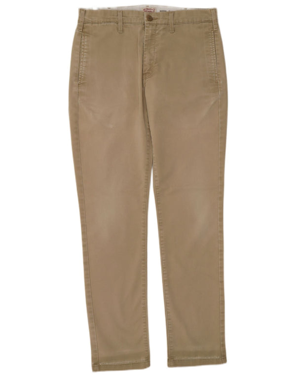 Levi's Mens Slim Chino Trousers W30  L32 Beige Cotton