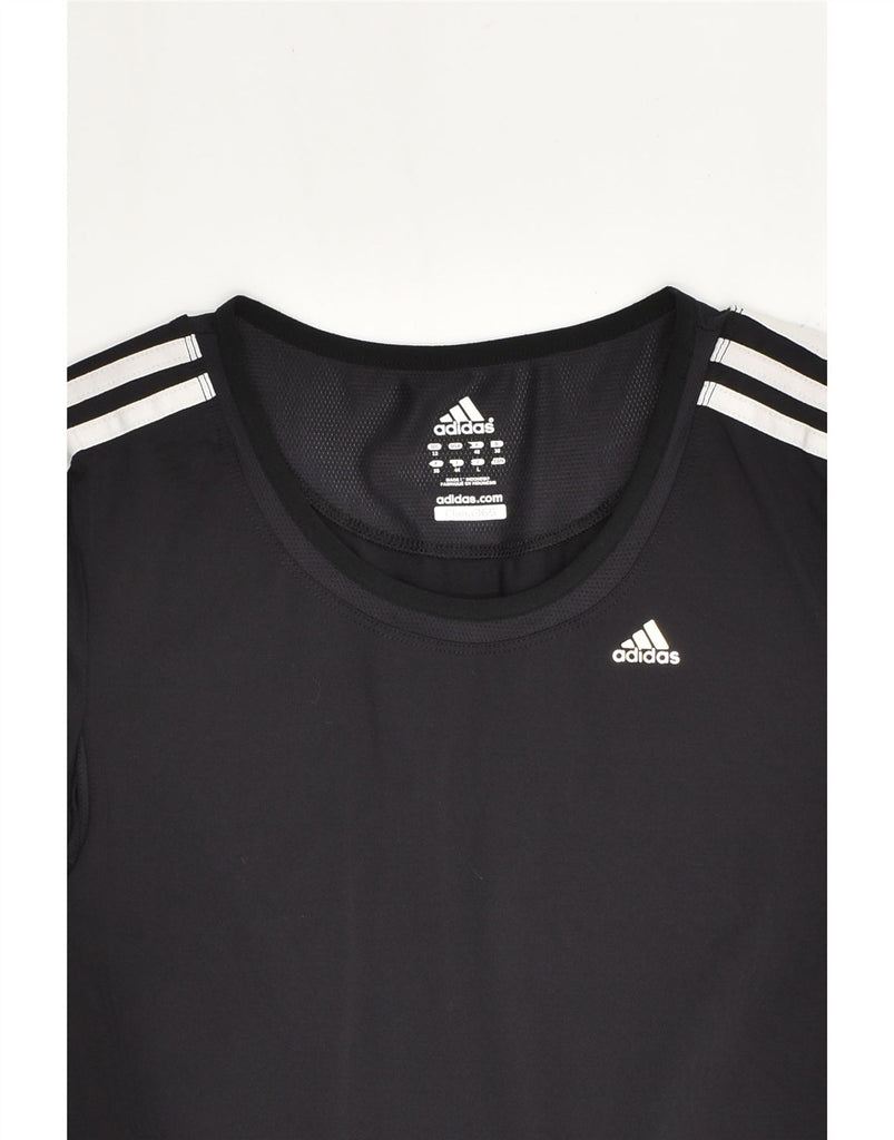 ADIDAS Womens Clima 365 T-Shirt Top UK 12 Medium  Black Polyamide | Vintage Adidas | Thrift | Second-Hand Adidas | Used Clothing | Messina Hembry 