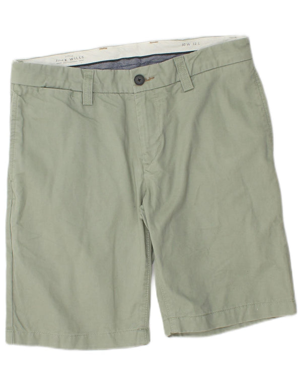 Jack Wills Mens Chino Shorts W30 Medium Green Cotton