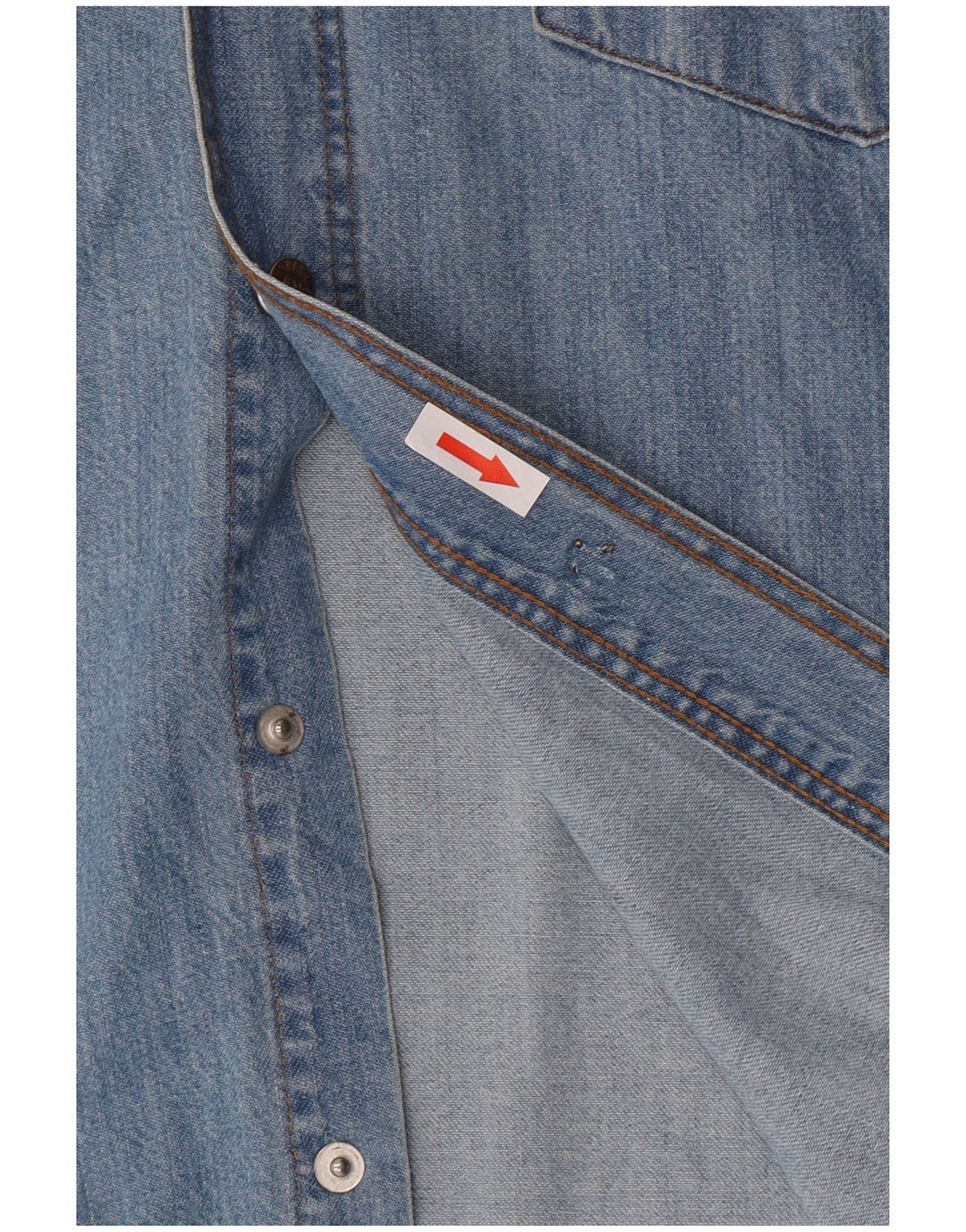 Carrera Mens Denim Shirt Large Blue Cotton