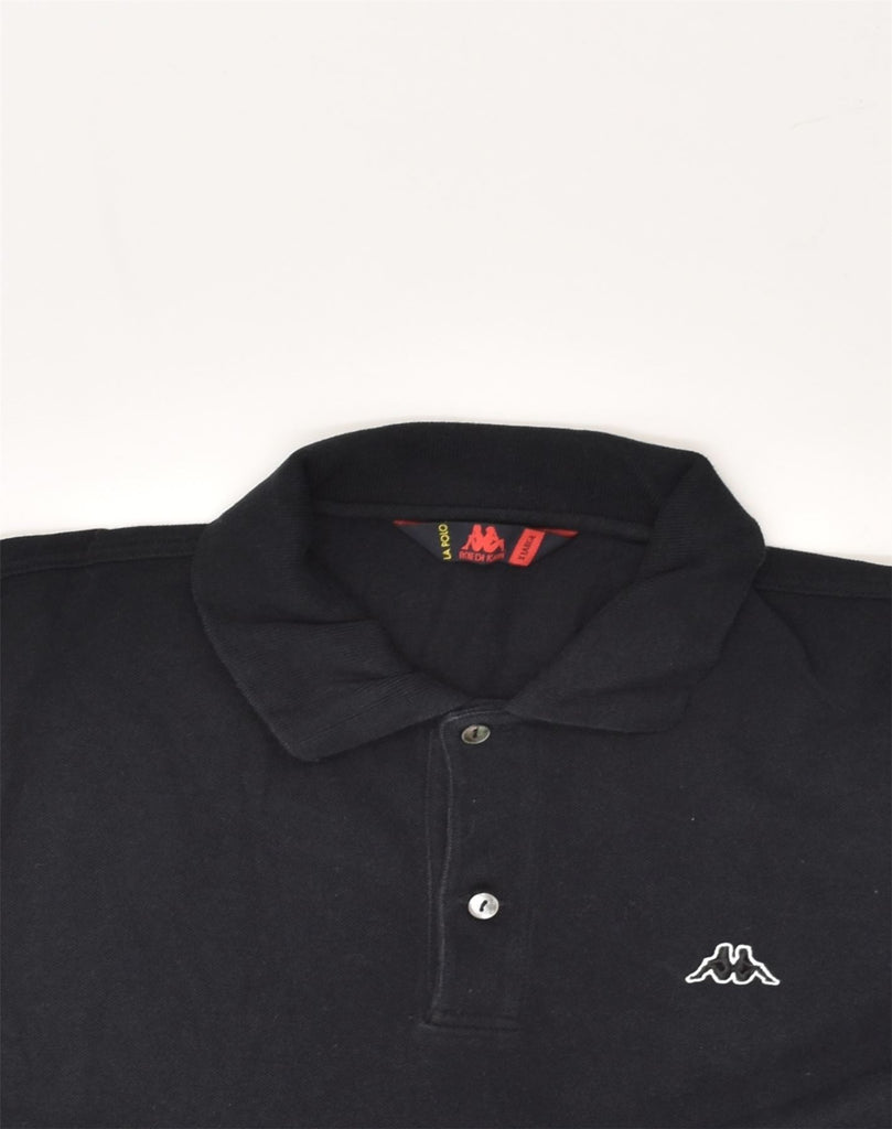 KAPPA Mens Polo Shirt XL Black Cotton | Vintage Kappa | Thrift | Second-Hand Kappa | Used Clothing | Messina Hembry 