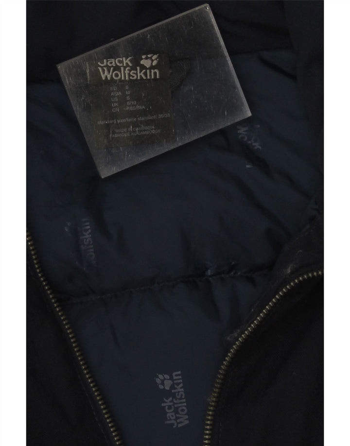 Jack Wolfskin Womens Hooded Oversized Padded Coat UK 8/10 Small Navy Blue