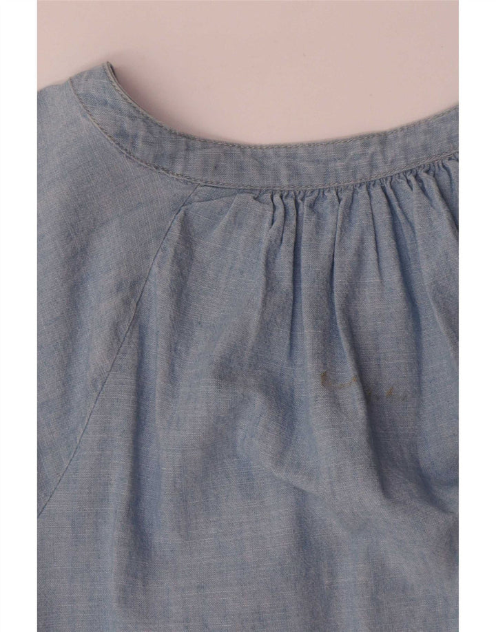 Levi's Womens Oversized Shirt Blouse UK 16 Large Blue Cotton