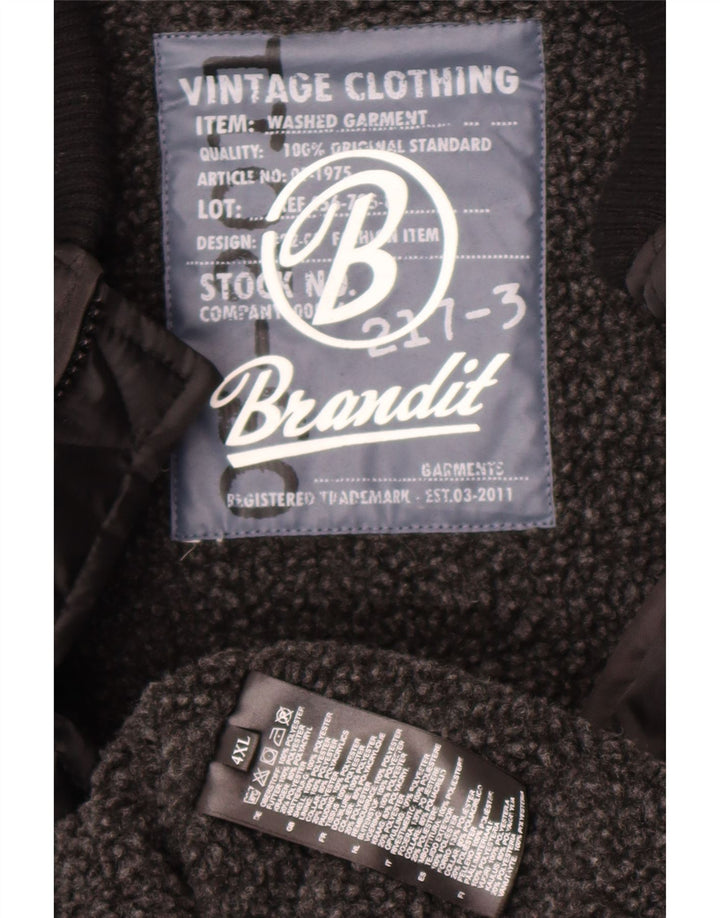 Brandit Mens Liner Padded Jacket UK 48 4XL Black Polyester