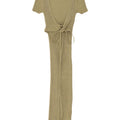 Zara Womens Maxi Dress UK 8 Small Khaki Cotton