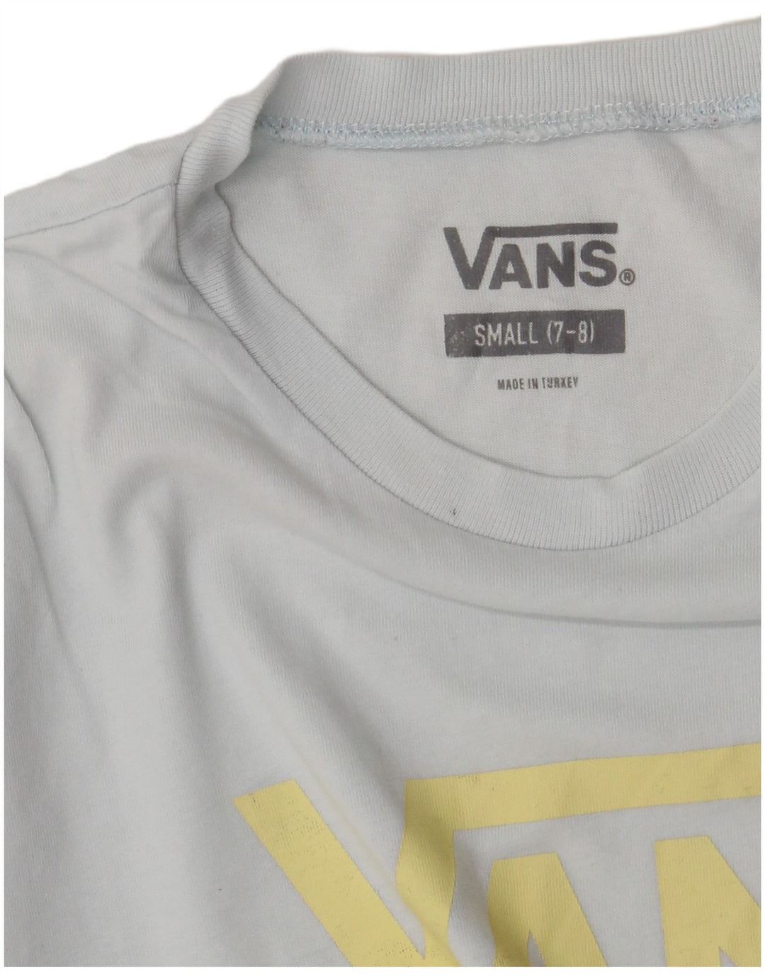 Vans Boys Graphic T-Shirt Top 7-8 Years Small Blue