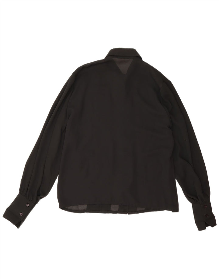 Your Sixth Sense Womens Shirt Blouse EU 40 Medium Black Polyester