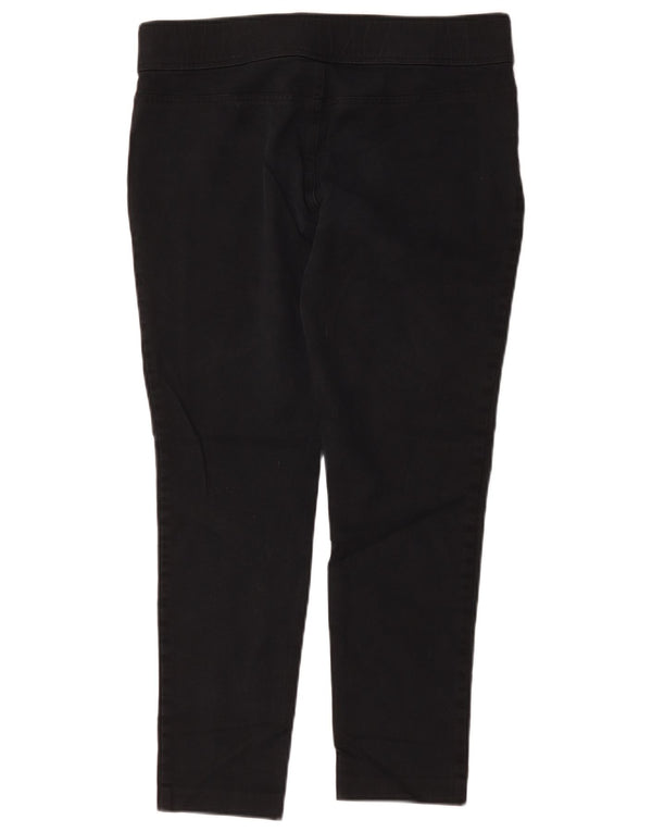 Ralph Lauren Womens Slim Casual Trousers US 12 Large W34 L27 Black Cotton