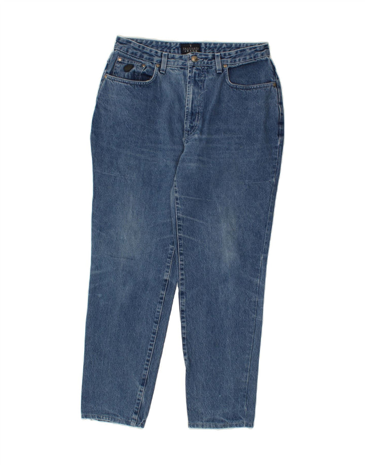 TRUSSARDI Mens Tapered Jeans W33 L28 Blue Cotton Vintage Trussardi and Second-Hand Trussardi from Messina Hembry 
