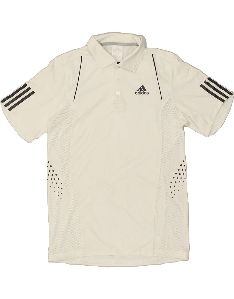 ADIDAS Mens Clima 365 Polo Shirt Small White Polyester | Vintage Adidas | Thrift | Second-Hand Adidas | Used Clothing | Messina Hembry 