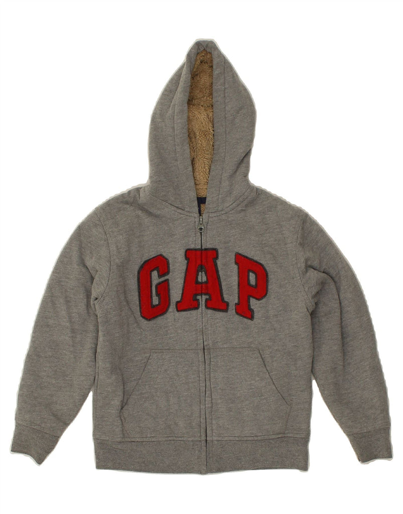 GAP Boys Graphic Zip Hoodie Sweater 6-7 Years Grey Cotton | Vintage Gap | Thrift | Second-Hand Gap | Used Clothing | Messina Hembry 