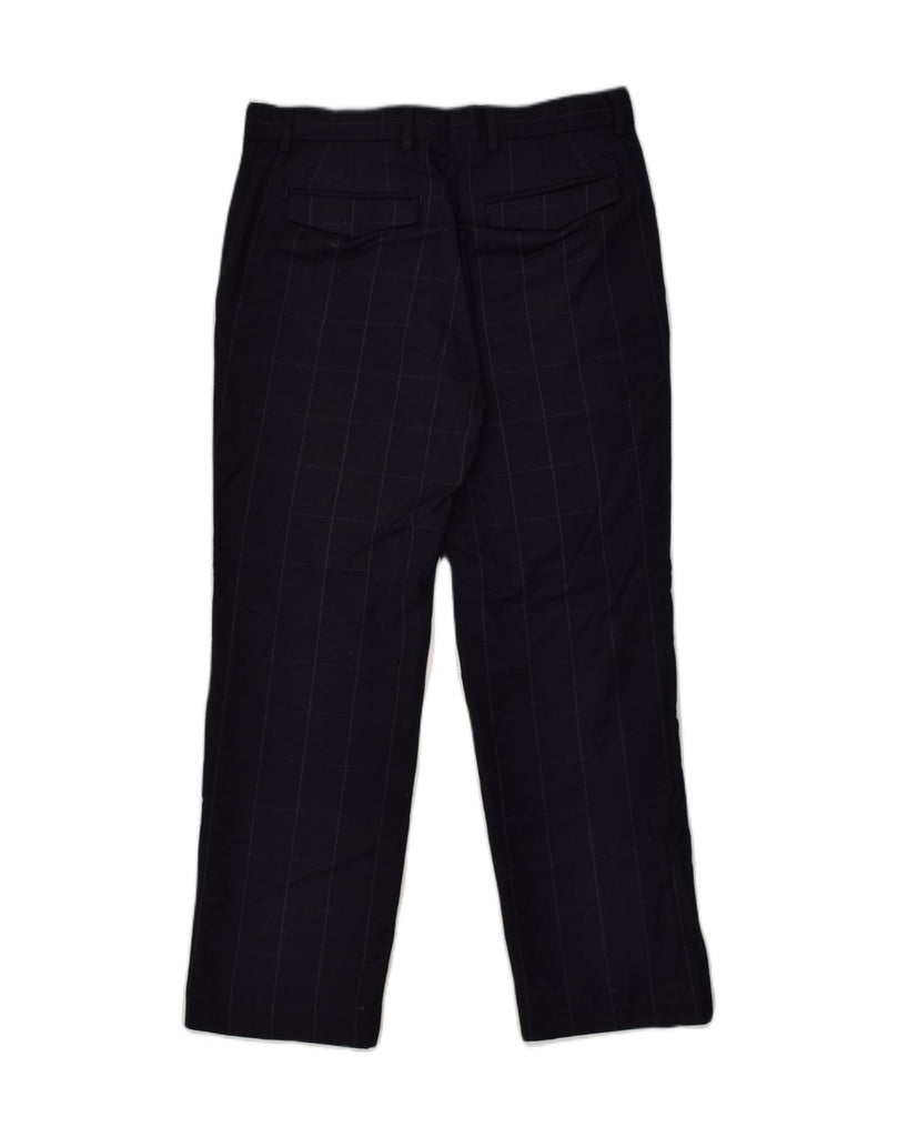 BANANA REPUBLIC Mens Tailored Slim Suit Trousers W30 L30 Navy Blue Check | Vintage Banana Republic | Thrift | Second-Hand Banana Republic | Used Clothing | Messina Hembry 