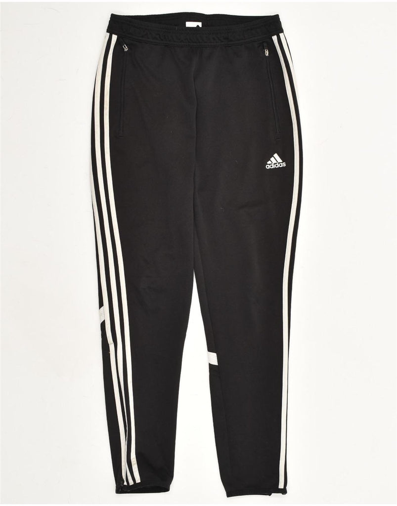 ADIDAS Womens Climacool Tracksuit Trousers UK 12-14 Medium Black Polyester | Vintage Adidas | Thrift | Second-Hand Adidas | Used Clothing | Messina Hembry 