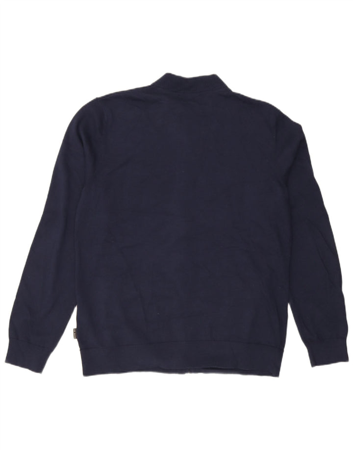 Ted Baker Mens Cardigan Sweater Size 5 XL Navy Blue Cotton