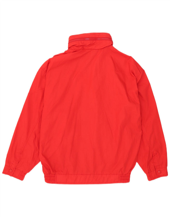 Vintage Mens Hooded Bomber Jacket UK 40 Large Red Polyester