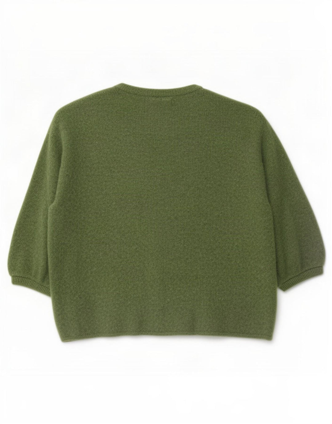 Vintage Womens 3/4 Sleeve Oversized Cardigan Sweater UK 14 Medium Green