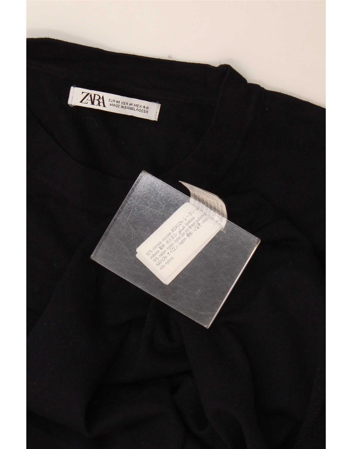 Zara Mens Crew Neck Jumper Sweater Medium Navy Blue Viscose