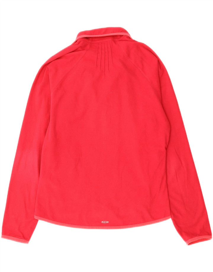REEBOK Womens Fleece Jacket UK 10 Small Red Polyester