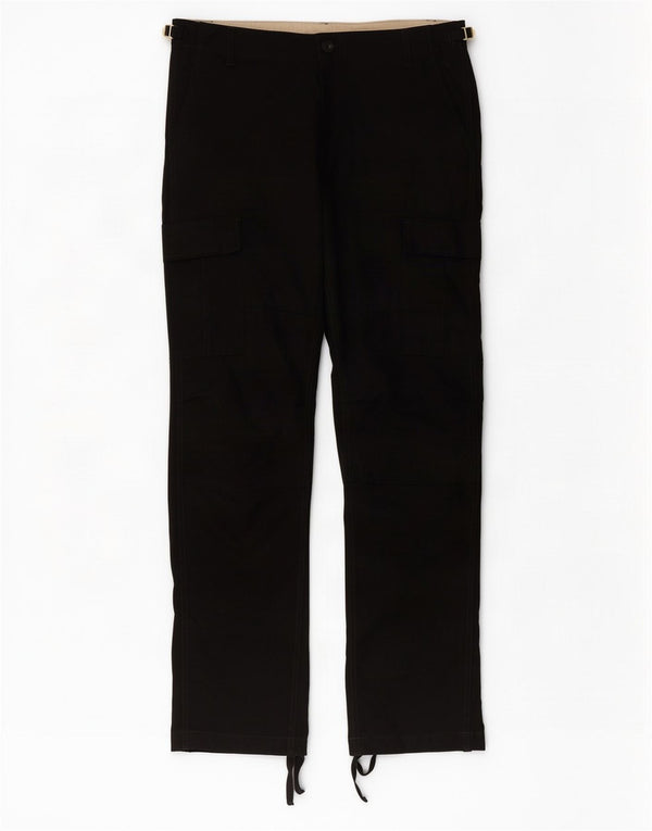Carhartt Mens Straight Cargo Trousers W34 L34 Black Cotton