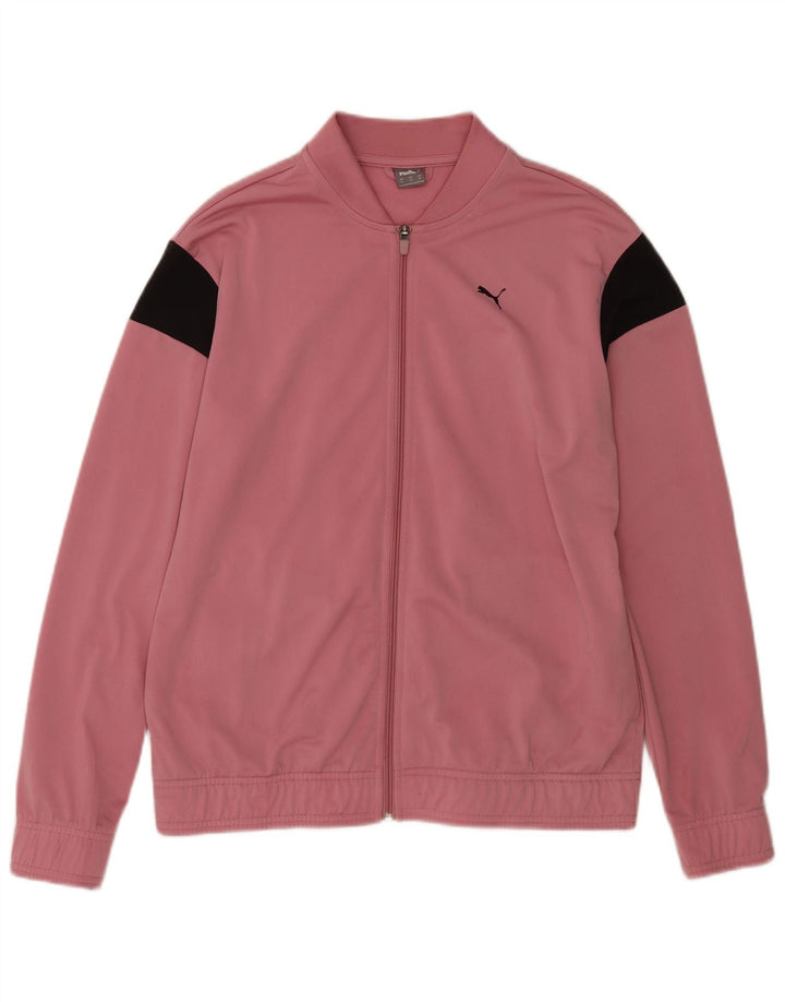 Puma Womens Tracksuit Top Jacket UK 18 XL Pink Colourblock