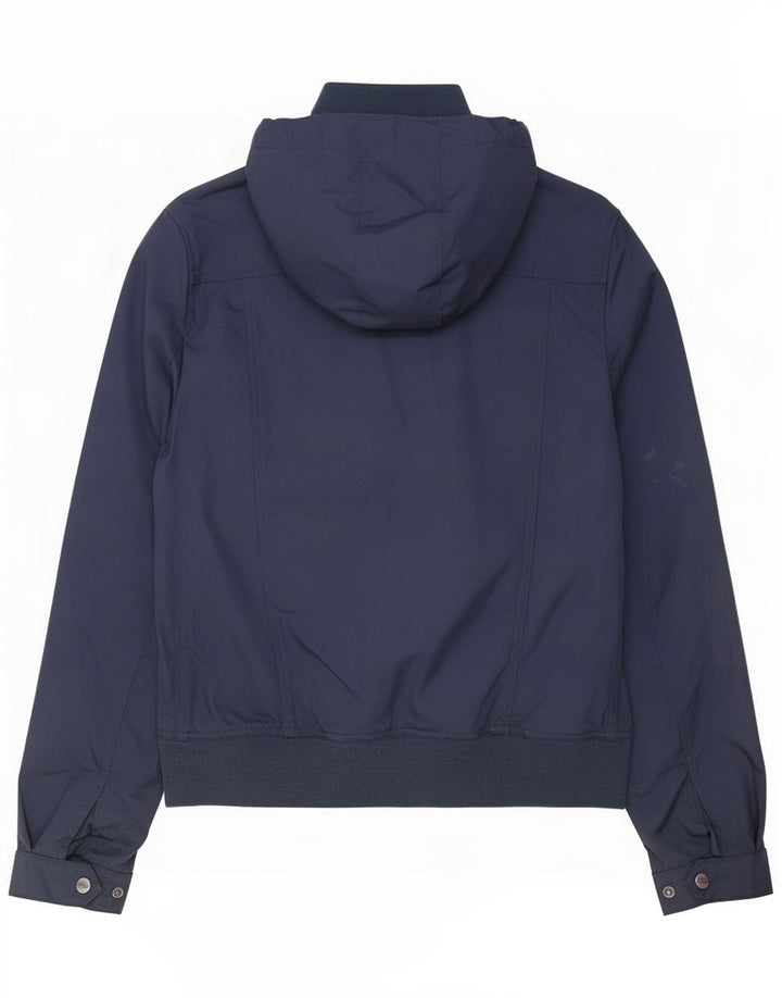Woolrich Womens Rain Jacket UK 12 Large Navy Blue Nylon