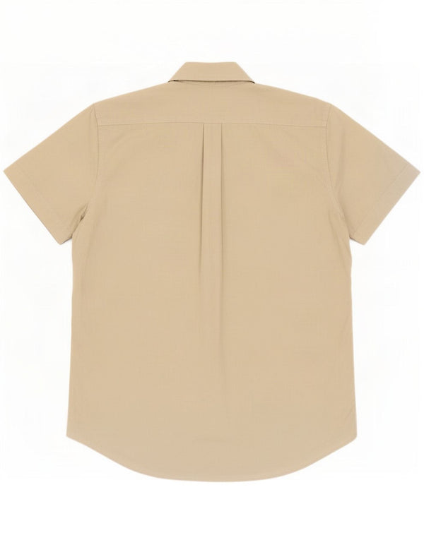 Cassuci Mens Short Sleeve Shirt Medium Beige