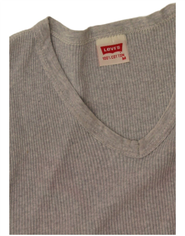 Levi's Womens T-Shirt Top UK 12 Medium Grey Cotton