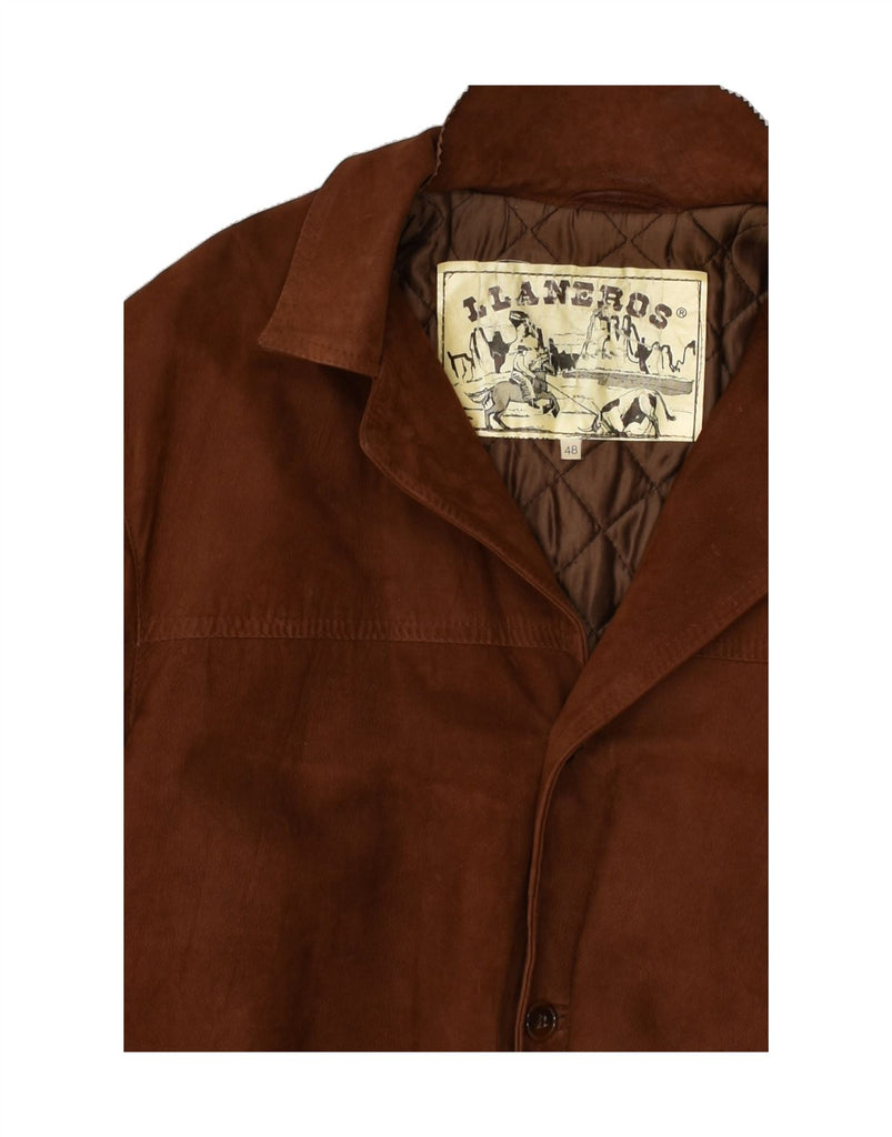 VINTAGE Mens Suede Jacket IT 48 Medium Brown Leather | Vintage Vintage | Thrift | Second-Hand Vintage | Used Clothing | Messina Hembry 