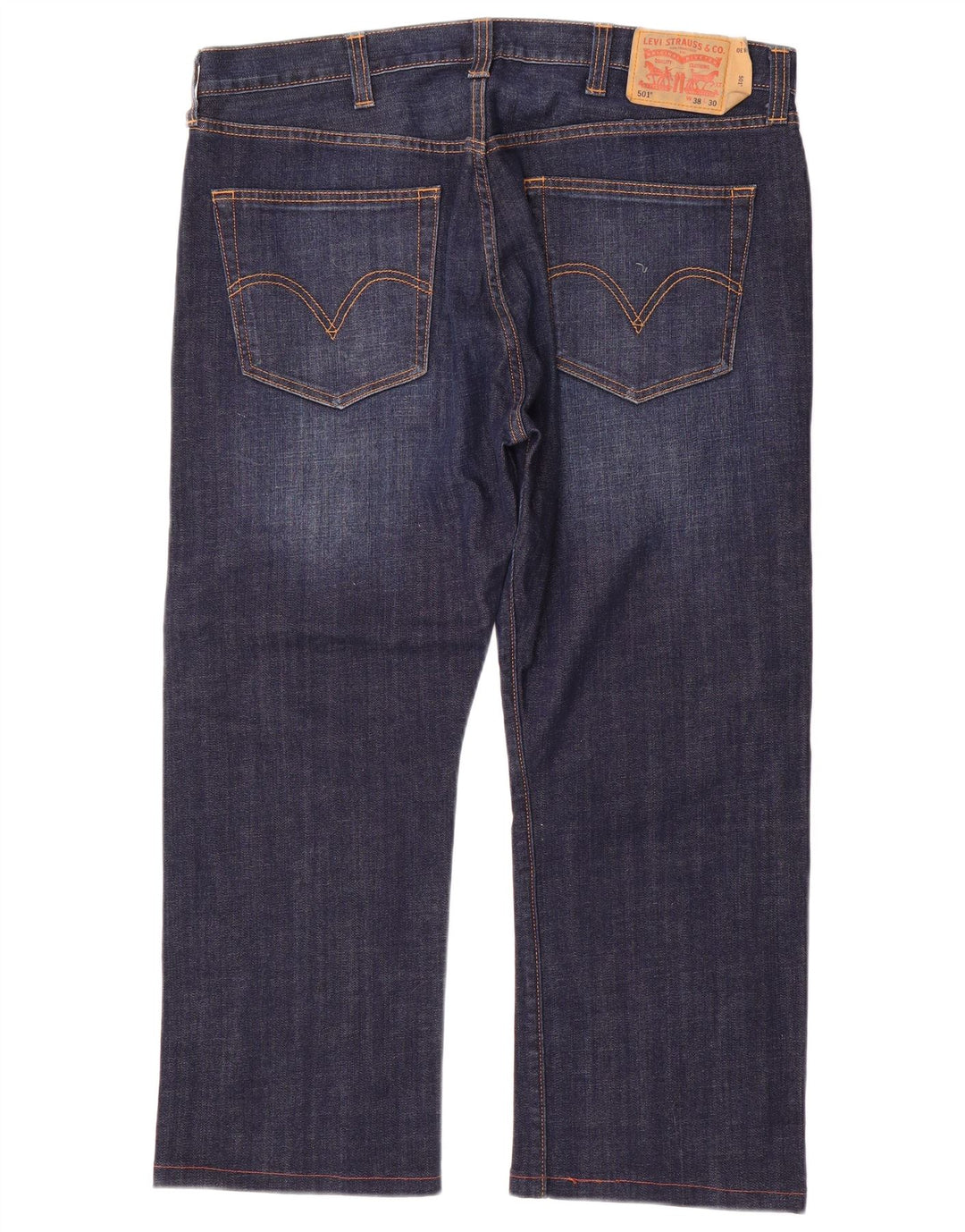 Levi's Mens 501 Straight Jeans W38 L26 Navy Blue Cotton