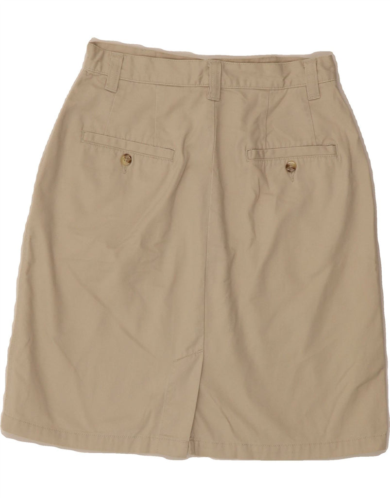 EDDIE BAUER Womens Petite A-Line Skirt US 4 Small W26 Beige Cotton Vintage Eddie Bauer and Second-Hand Eddie Bauer from Messina Hembry 