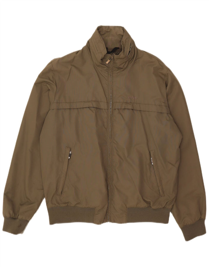 Brugi Mens Bomber Jacket IT 52 XL Khaki Nylon
