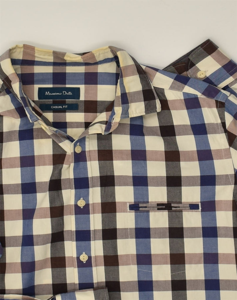 MASSIMO DUTTI Mens Casual Fit Shirt Large Multicoloured Check | Vintage Massimo Dutti | Thrift | Second-Hand Massimo Dutti | Used Clothing | Messina Hembry 