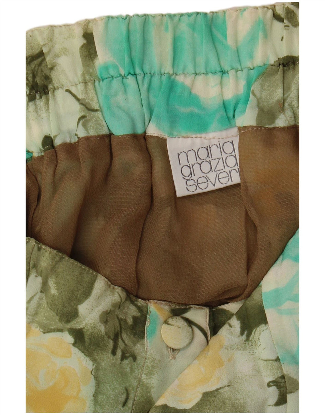 MARIA GRAZIA SEVERI Womens Flared Skirt IT 42 Medium W30  Green Floral