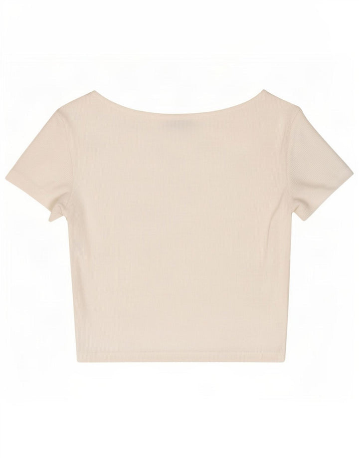 Zara Womens Crop Blouse Top UK 8 Small White