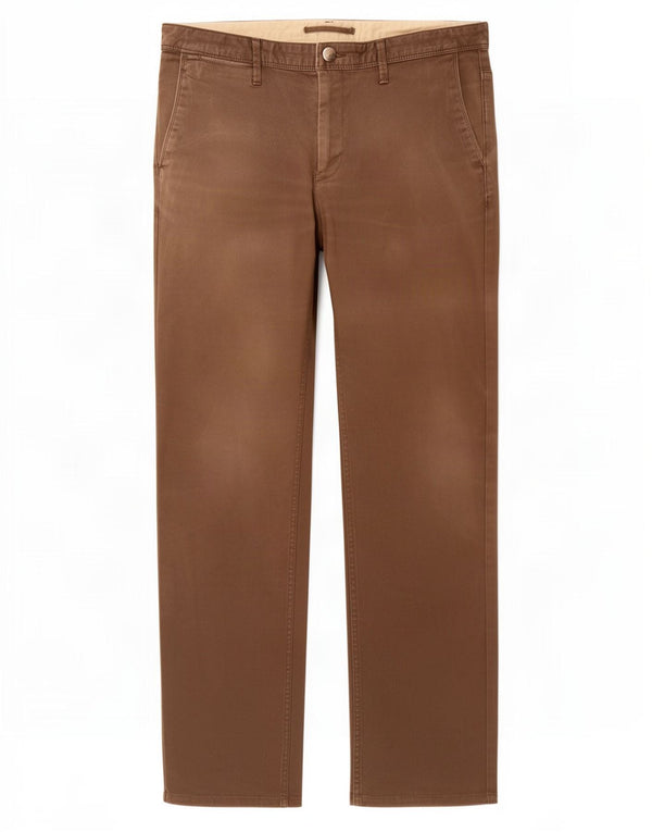 Zara Mens Straight Chino Trousers EU 42 Large W32 L30 Brown