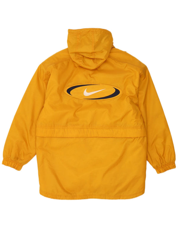 Nike Mens Hooded Loose Fit Windbreaker Jacket UK 39/41 Medium Yellow Nylon