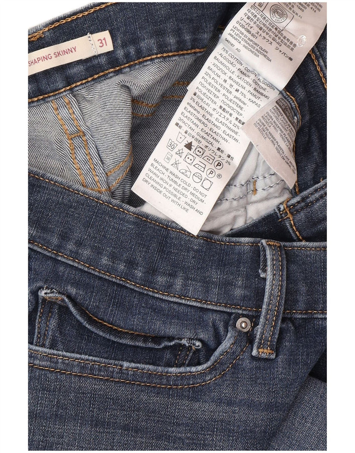 Levi's Womens 311 Distressed Shaping Skinny Jeans W31 L30 Blue Cotton