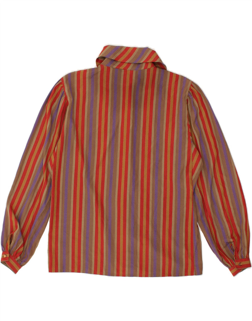 VINTAGE Womens Shirt Blouse EU 38 Medium Brown Striped Silk | Vintage Vintage | Thrift | Second-Hand Vintage | Used Clothing | Messina Hembry 
