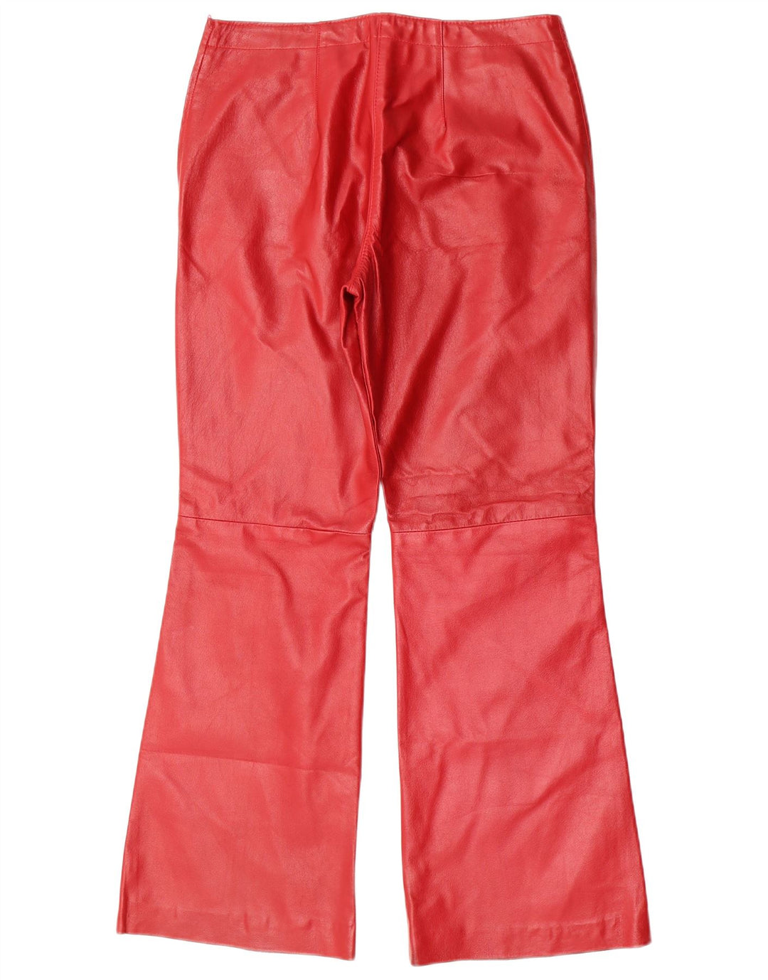 Conbipel Womens Flare Leather Trousers IT 46 Large W30 L30 Red Leather