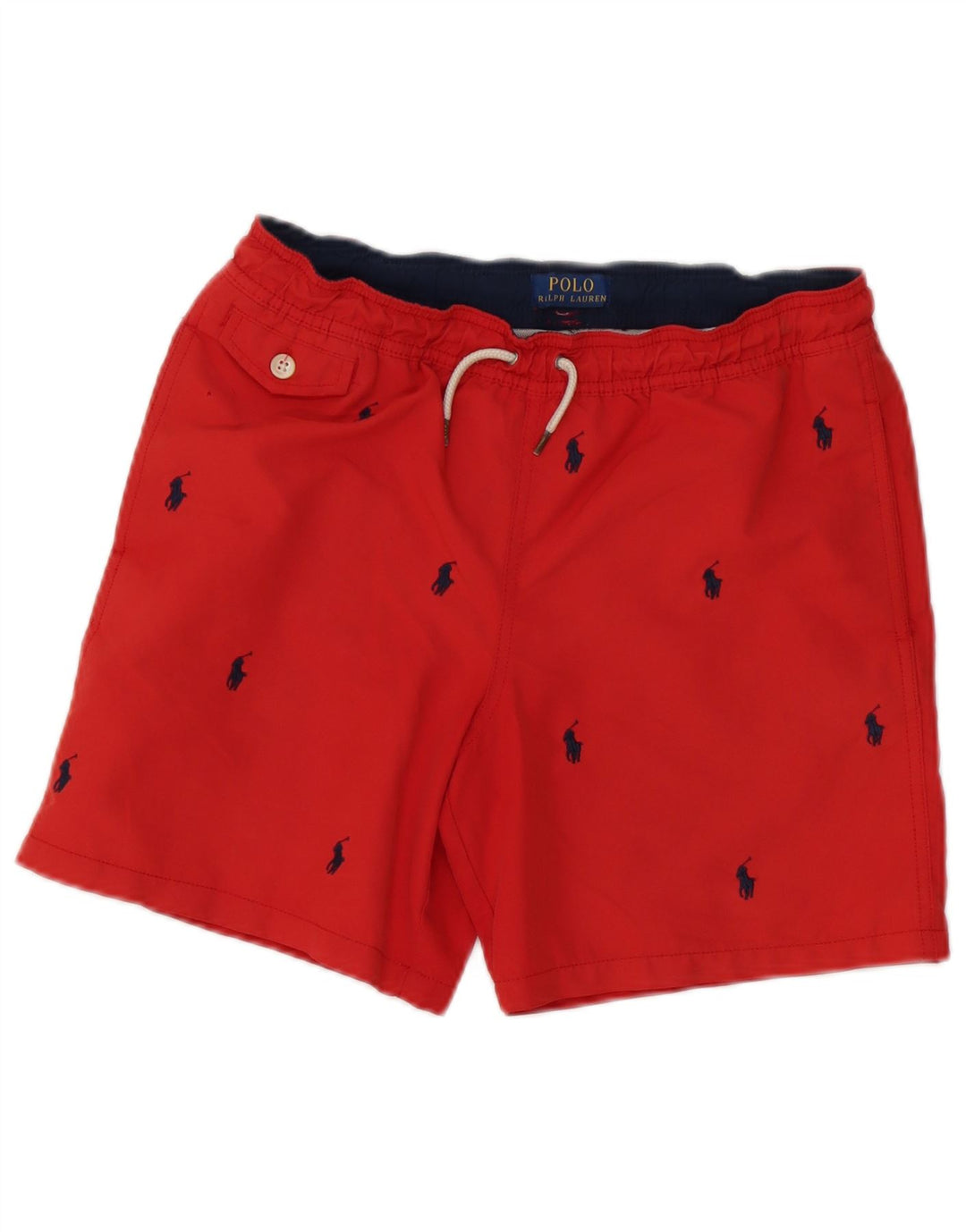 Polo Ralph Lauren Mens Graphic Swimming Shorts Small Red Polyester