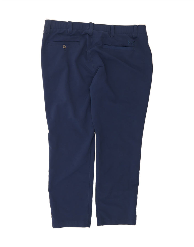 UNDER ARMOUR Mens Slim Chino Trousers W40 L30 Blue Polyester Vintage Under Armour and Second-Hand Under Armour from Messina Hembry 