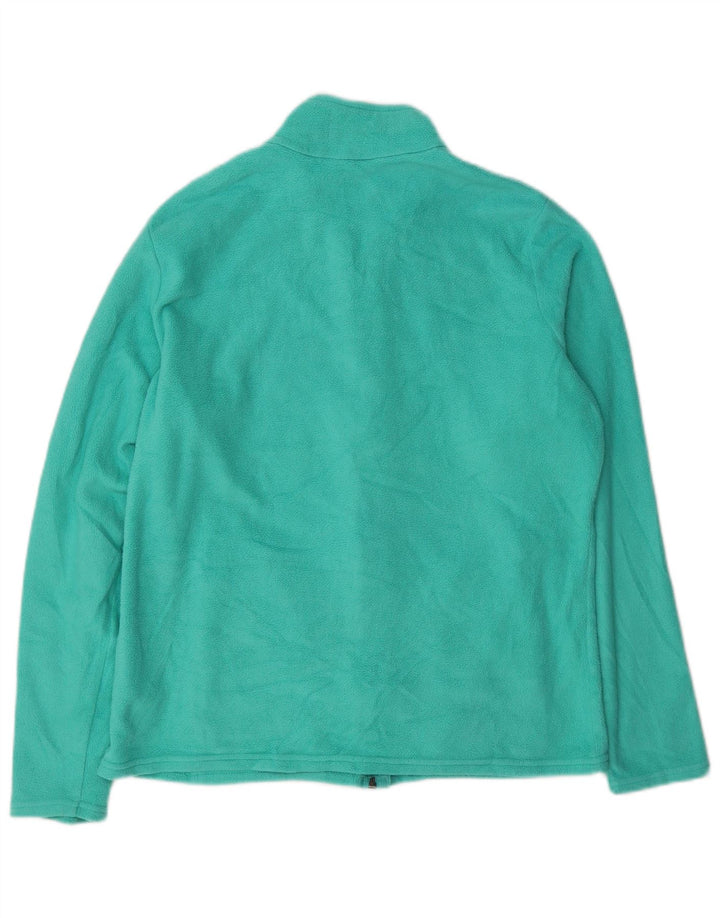 Marks & Spencer Womens Fleece Jacket UK 16 Large Green Polyester