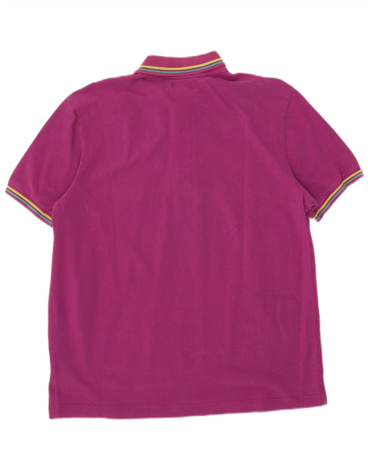 Kappa Mens Polo Shirt Large Purple Striped