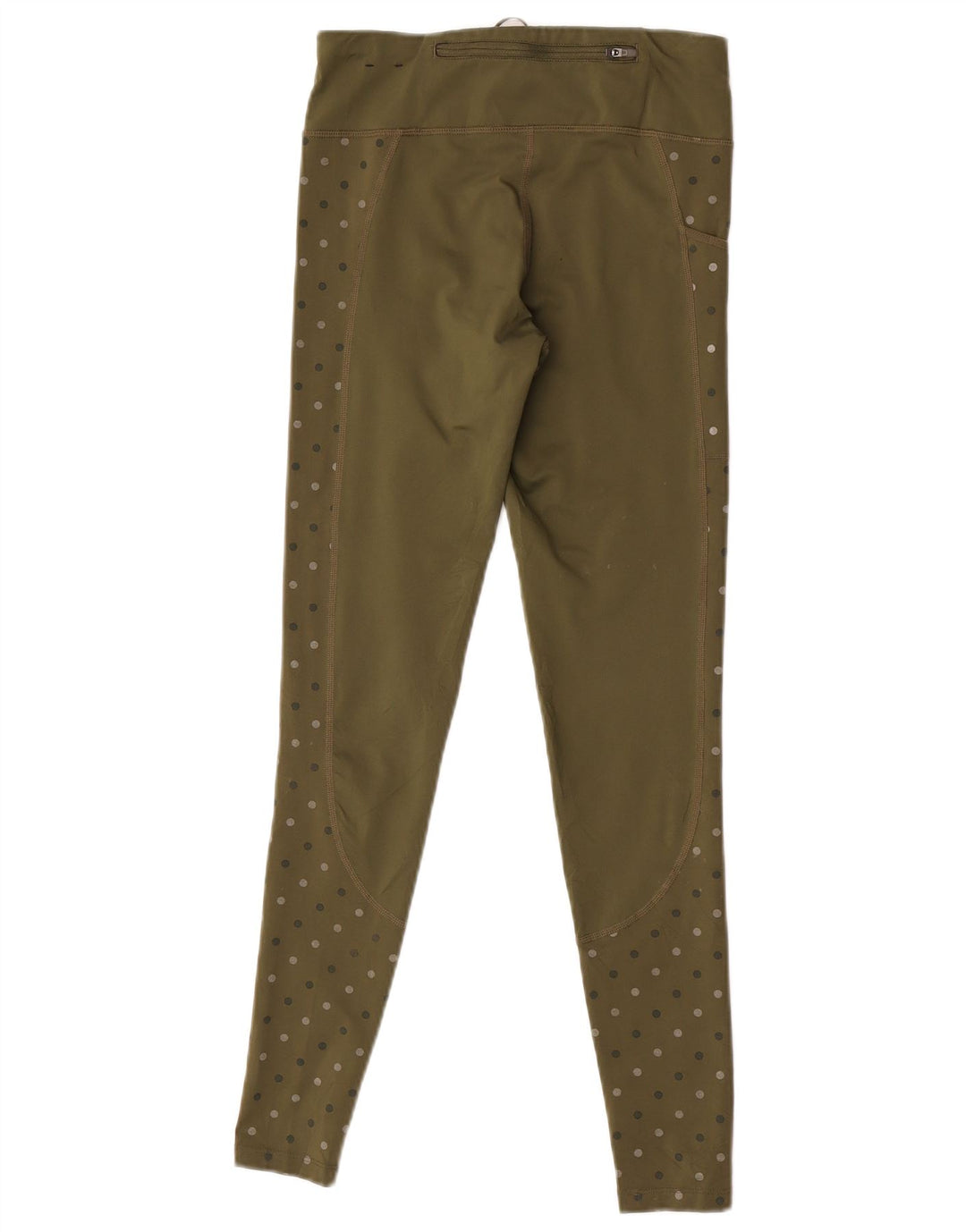 Nike Womens Dri Fit Leggings UK 4 XS Khaki Polka Dot Polyester