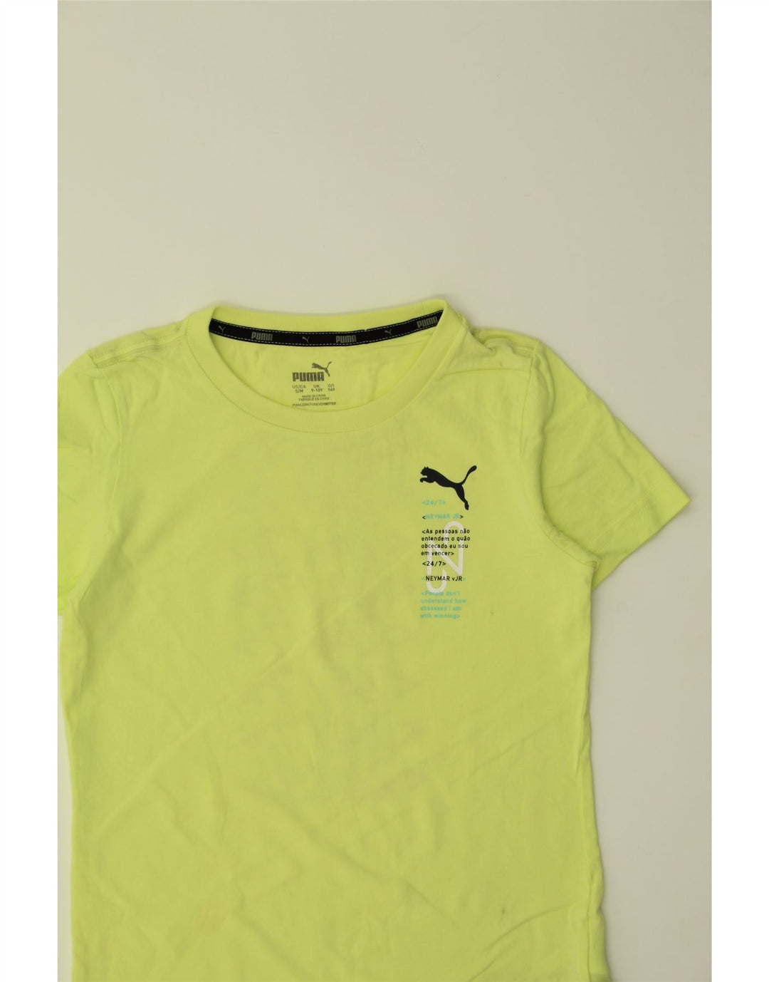 PUMA Boys Graphic T-Shirt Top 9-10 Years Green Cotton Vintage Puma and Second-Hand Puma from Messina Hembry 